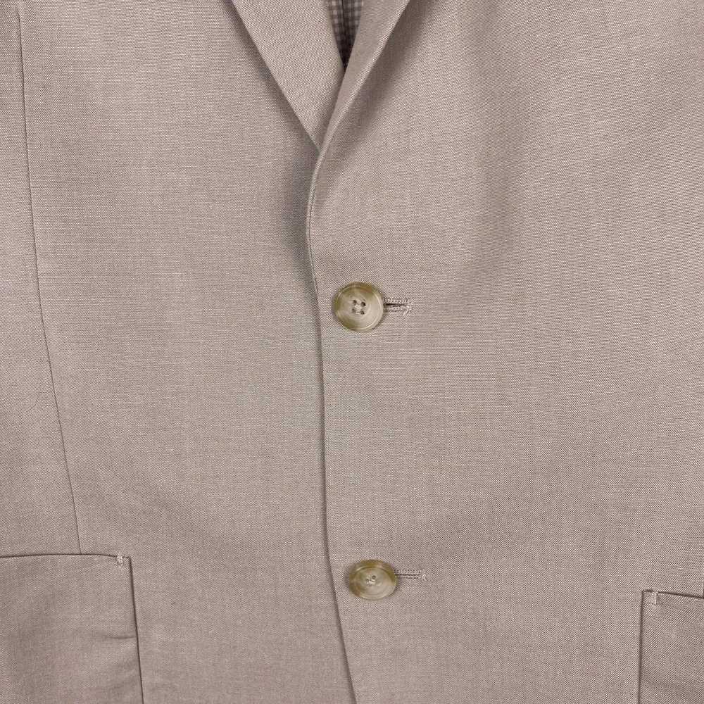Southern Pines Tan Cotton Sports Coat Blazer Lightweight Lined Men's Size Medium
